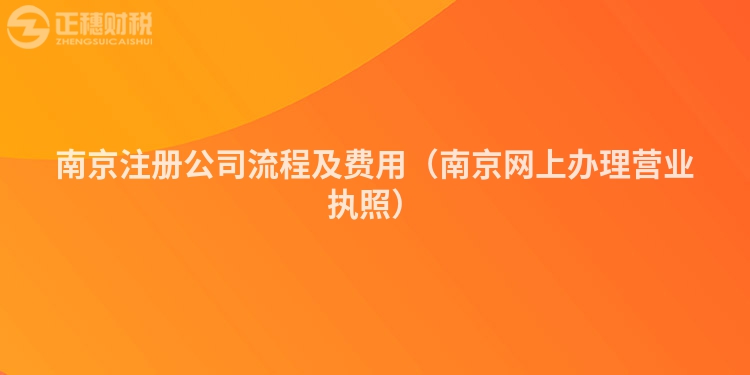 南京注册公司流程及费用（南京网上办理营业执照）